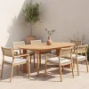 Ovale tuintafel van acaciahout voor 6 personen