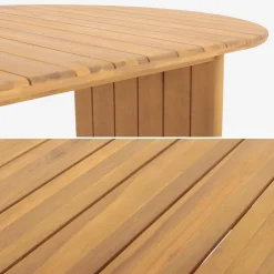 Ovale tuintafel van acaciahout voor 6 personen