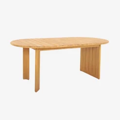 Ovale tuintafel van acaciahout voor 6 personen