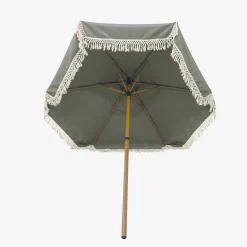 Parasol met franjes 2m staal
