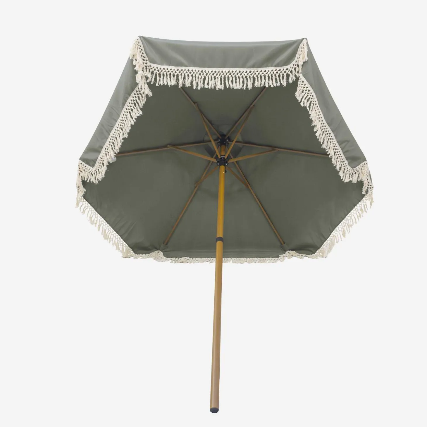 Parasol met franjes 2m staal