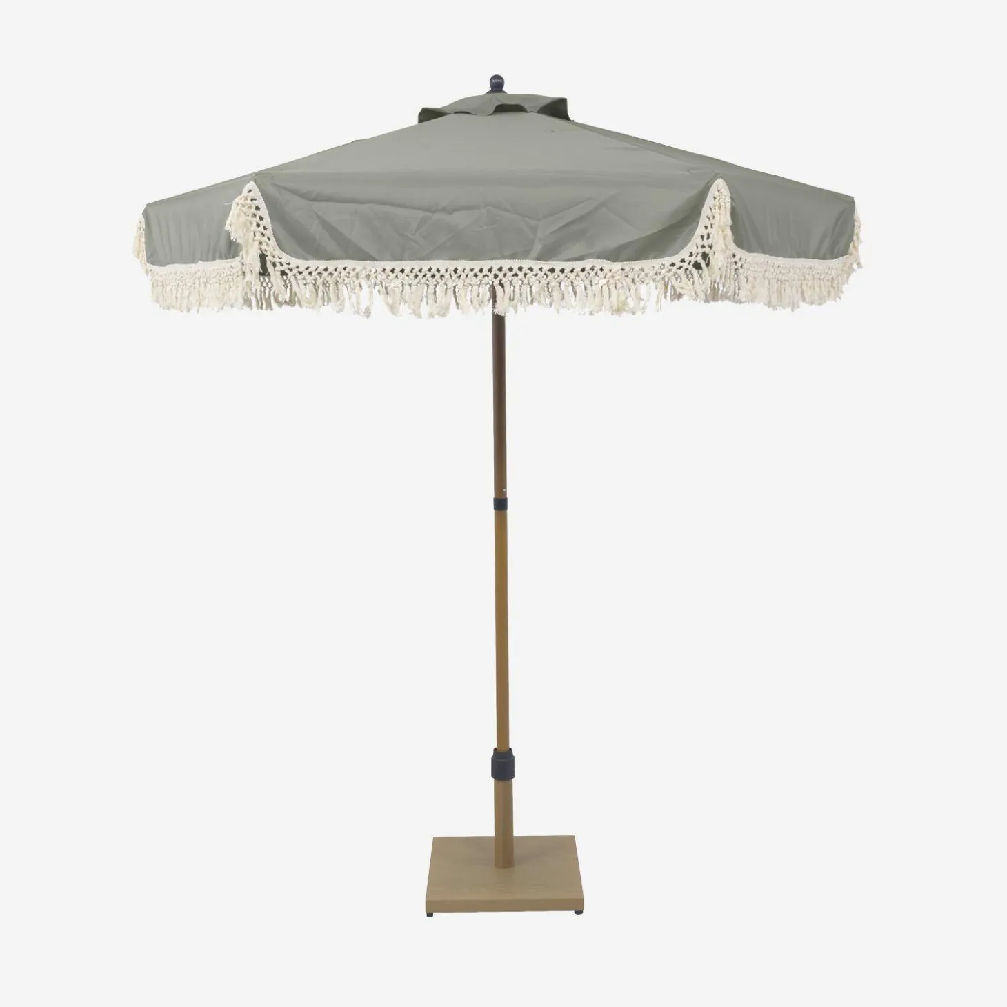 Parasol met franjes 2m staal