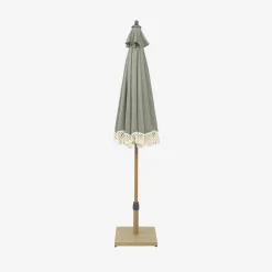 Parasol met franjes 2m staal