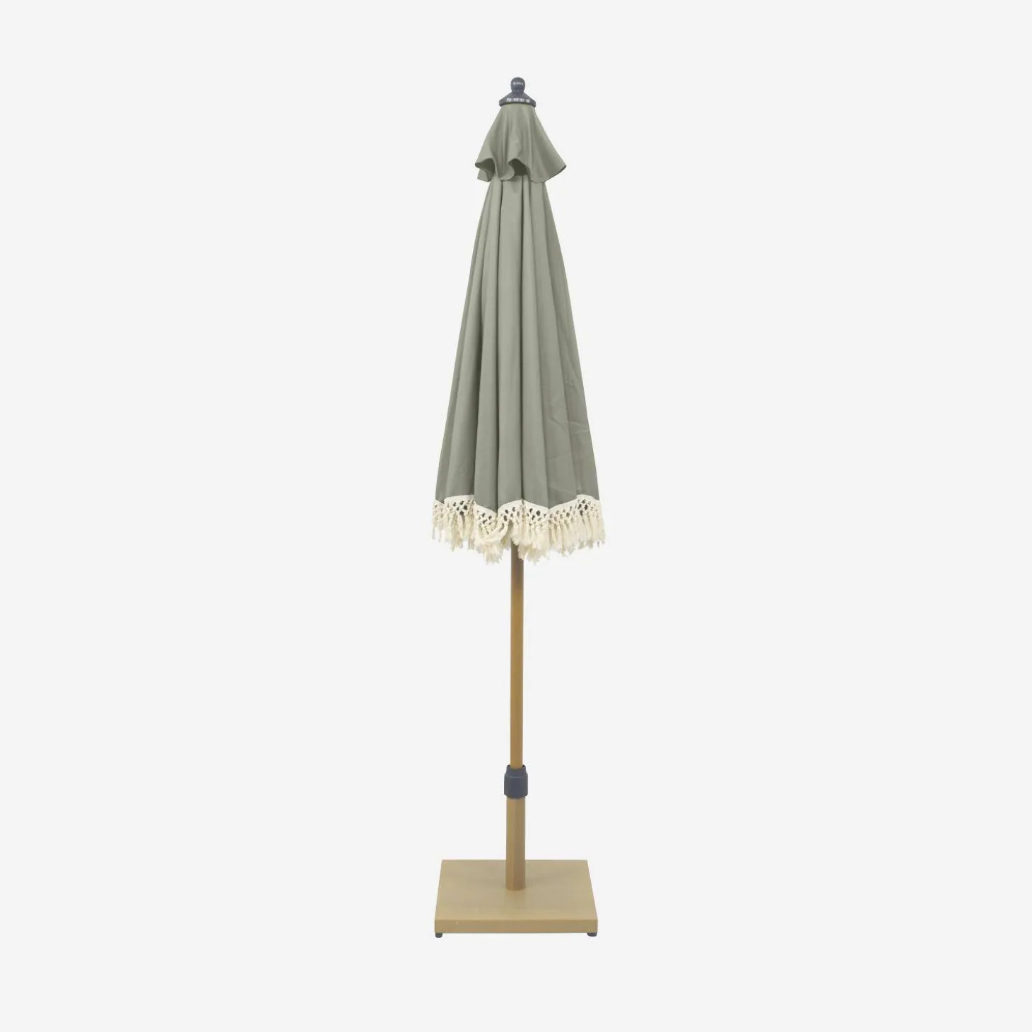 Parasol met franjes 2m staal