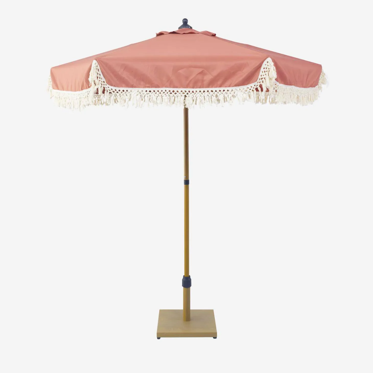 Parasol met franjes 2m staal