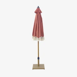Parasol met franjes 2m staal