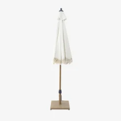 Parasol met franjes 2m staal