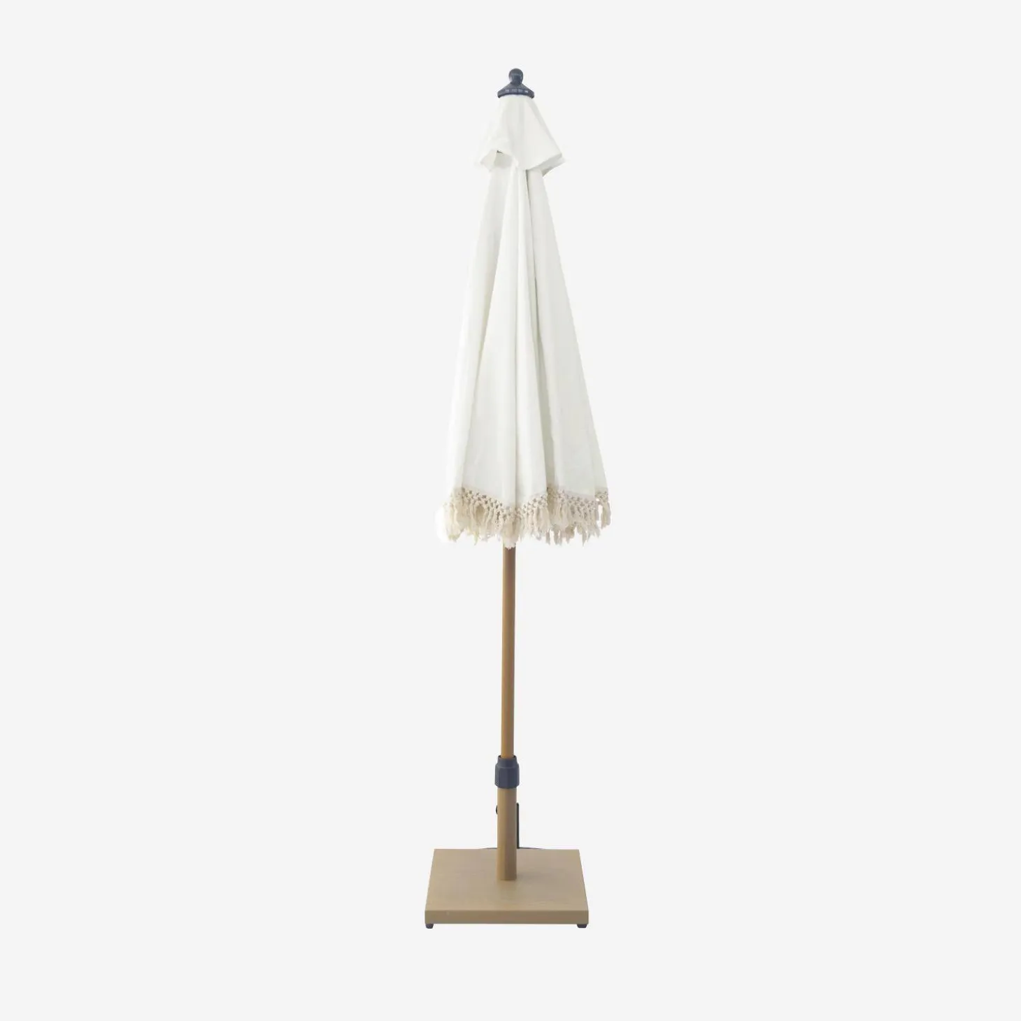 Parasol met franjes 2m staal