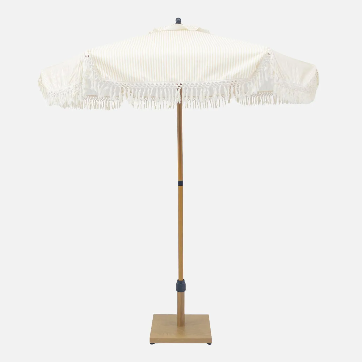 Parasol met franjes 2m staal