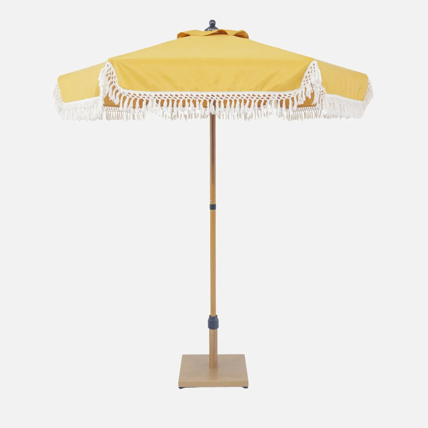 Parasol met franjes 2m staal