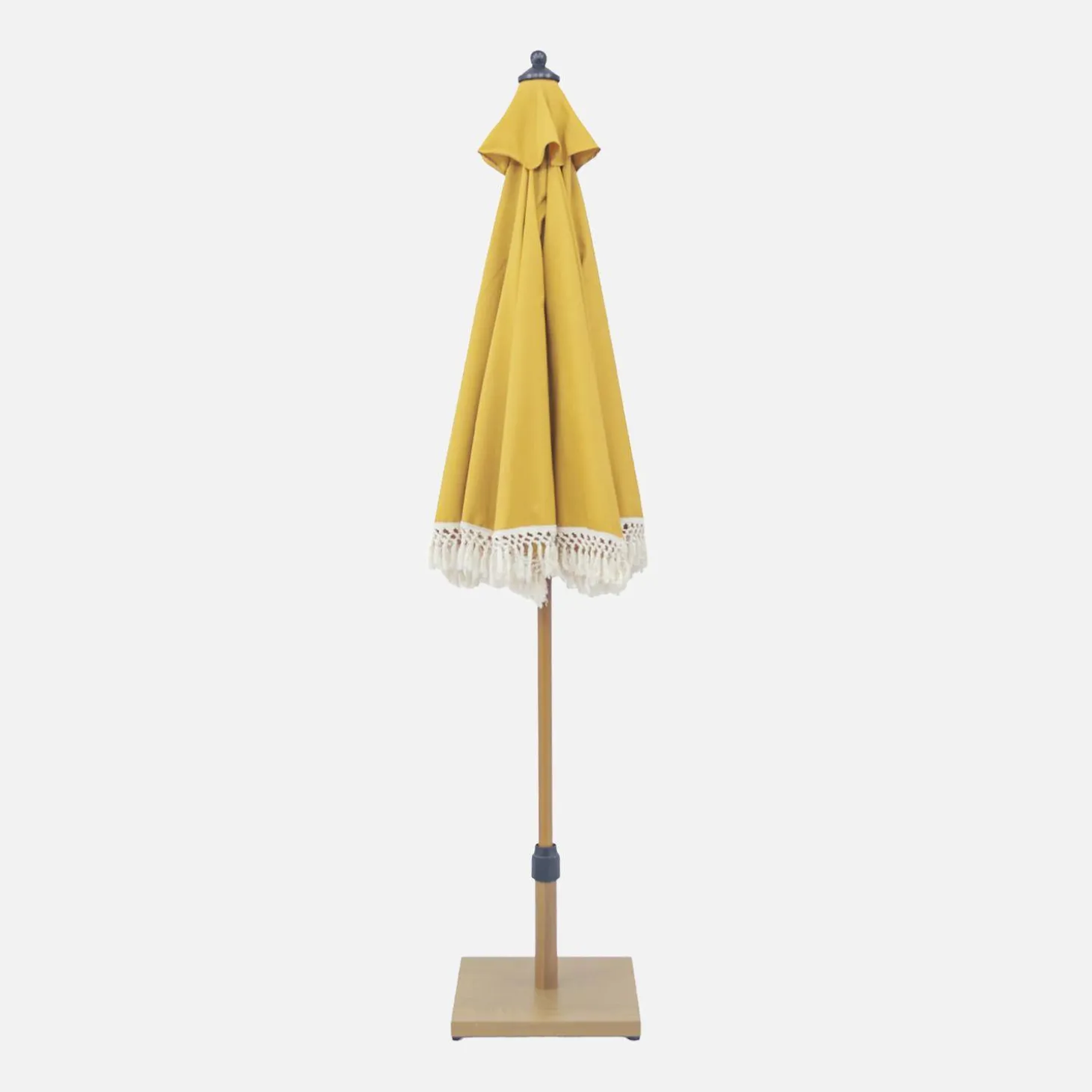 Parasol met franjes 2m staal