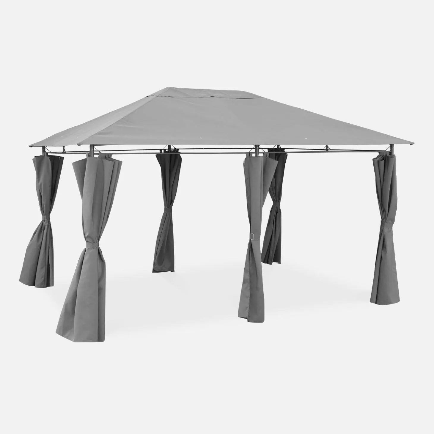Paviljoen met gordijnen 3x4m