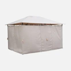 Paviljoen met gordijnen 3x4m