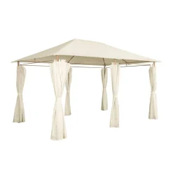 Paviljoen met gordijnen 3x4m