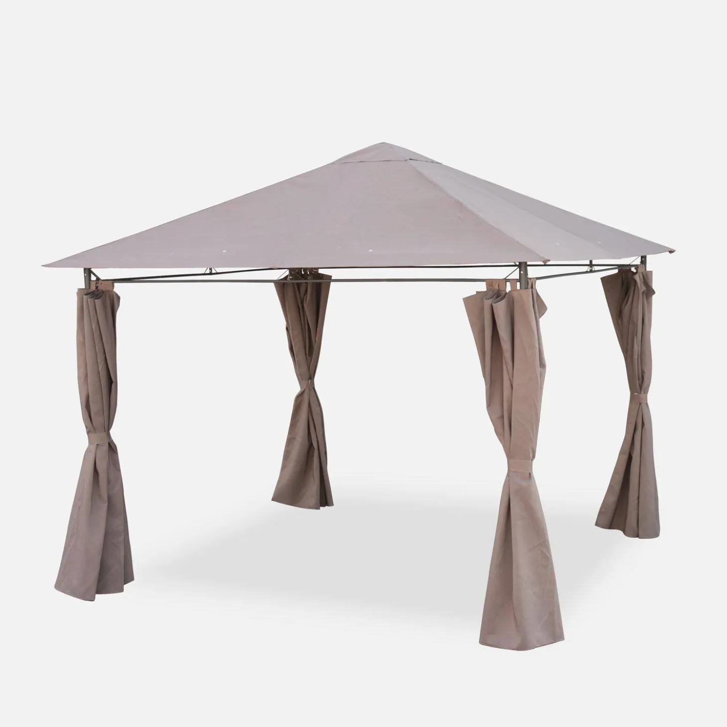 Paviljoen met gordijnen, 3x3m