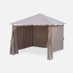 Paviljoen met gordijnen, 3x3m