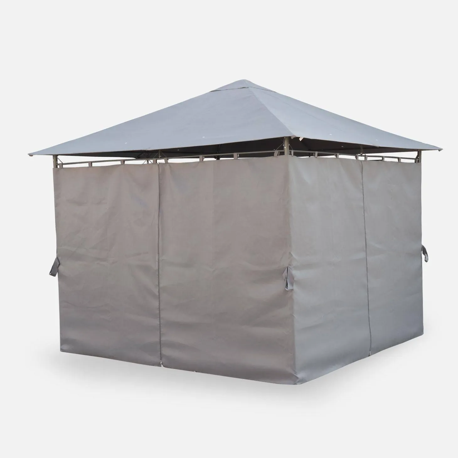 Paviljoen met gordijnen, 3x3m