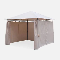 Paviljoen met gordijnen, 3x3m