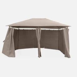 Paviljoen met gordijnen 3x4m