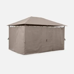 Paviljoen met gordijnen 3x4m