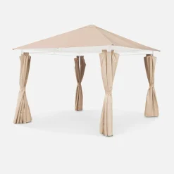 Pergola dakbedekking en gordijnen, 3x3m