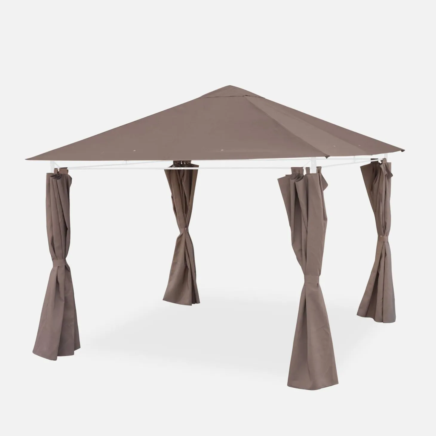 Pergola dakbedekking en gordijnen, 3x3m
