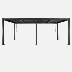 Pergola met lamellendak 6x3m met 2 zonneschermen 3m
