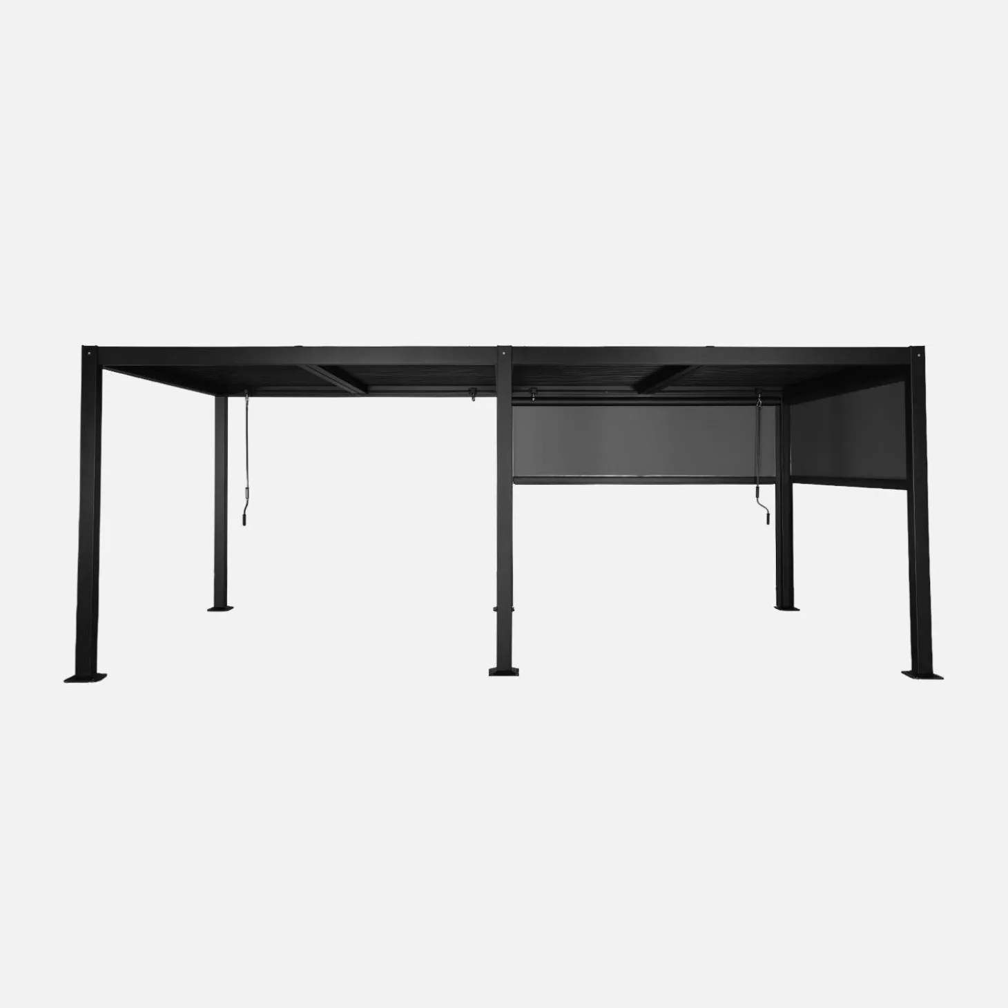 Pergola met lamellendak 6x3m met 2 zonneschermen 3m