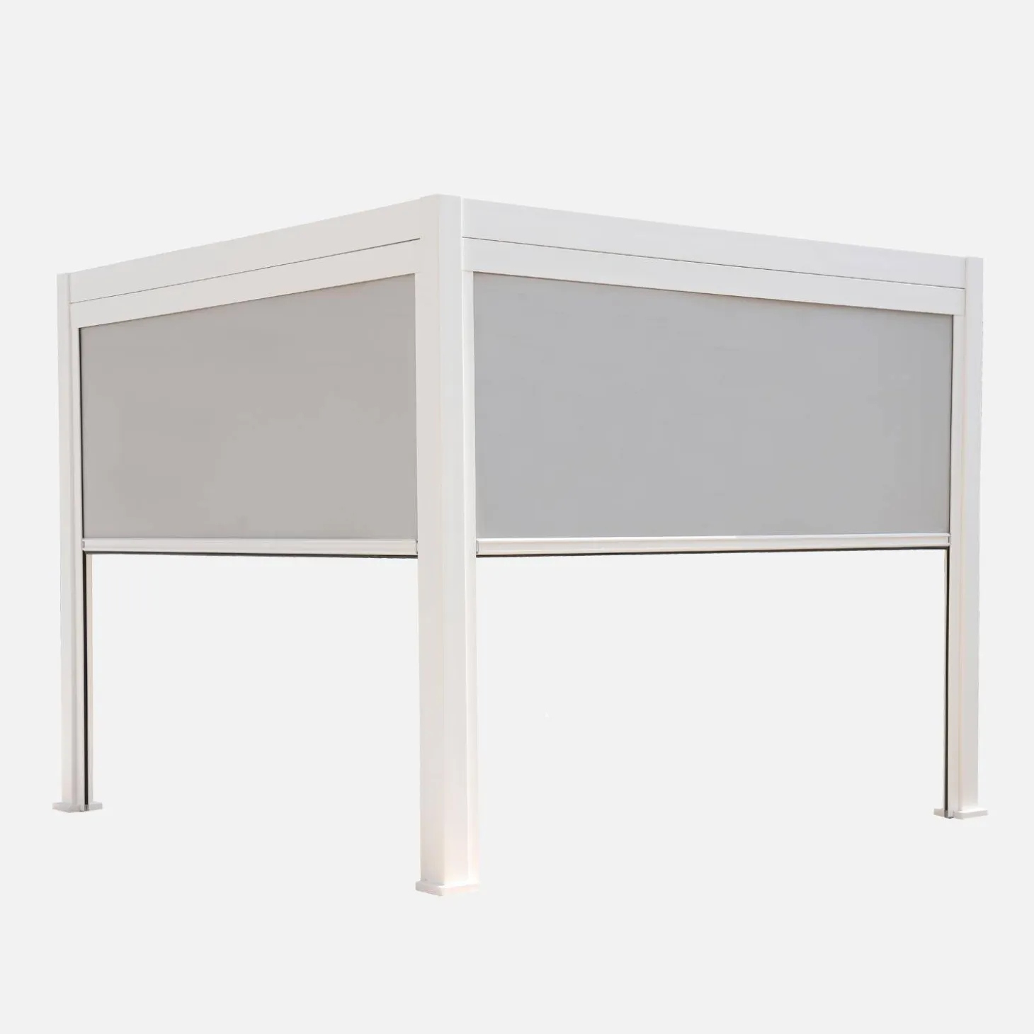 Pergola met lamellendak 3x3m met 2 zonneschermen 3m