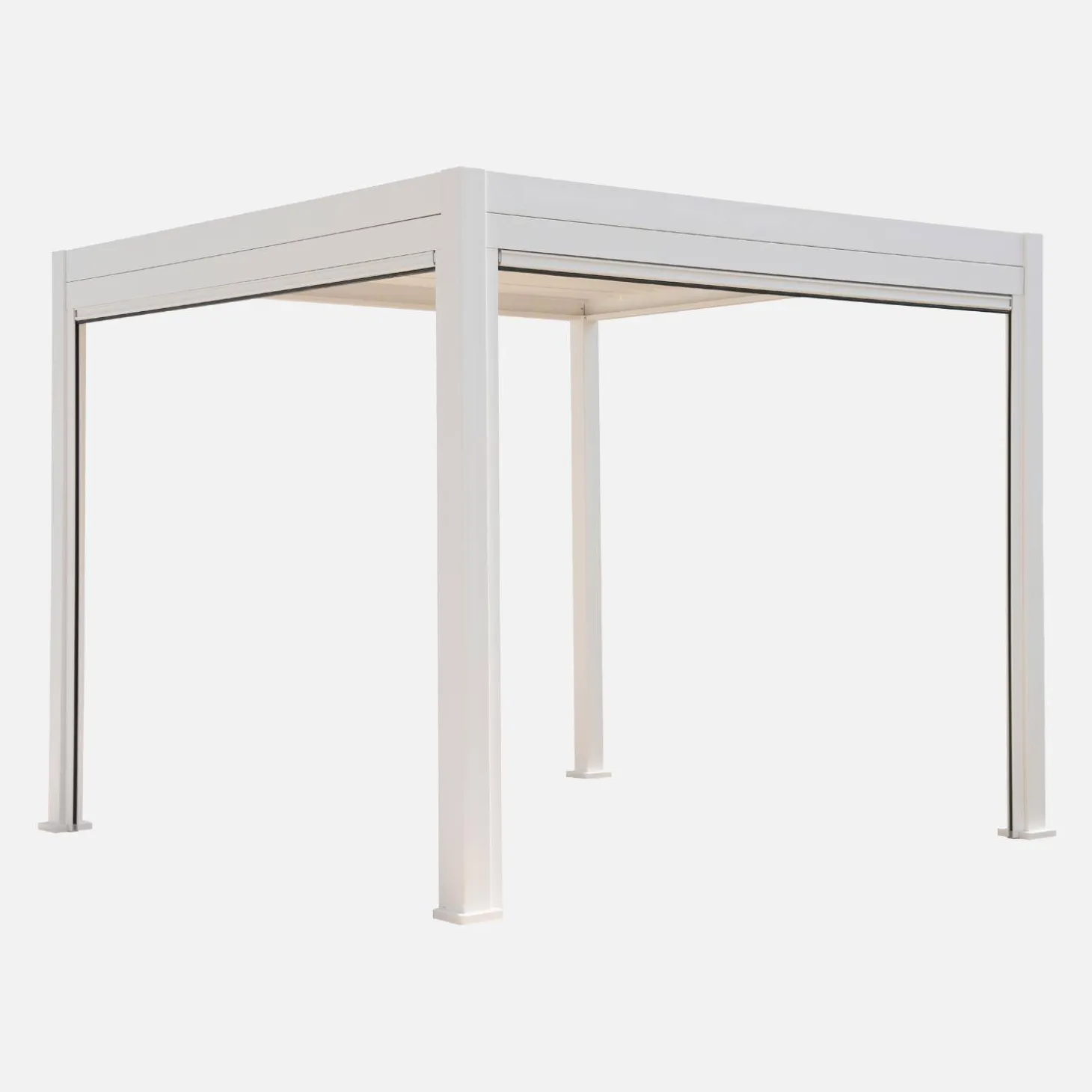 Pergola met lamellendak 3x3m met 2 zonneschermen 3m