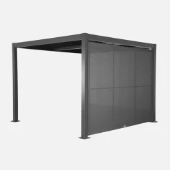 Pergola met lamellendak 3x3m met luifel 3m