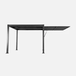 Pergola met lamellendak 3x3m met luifel 3m