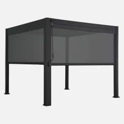 Pergola met lamellendak 3x3m met 2 zonneschermen 3m