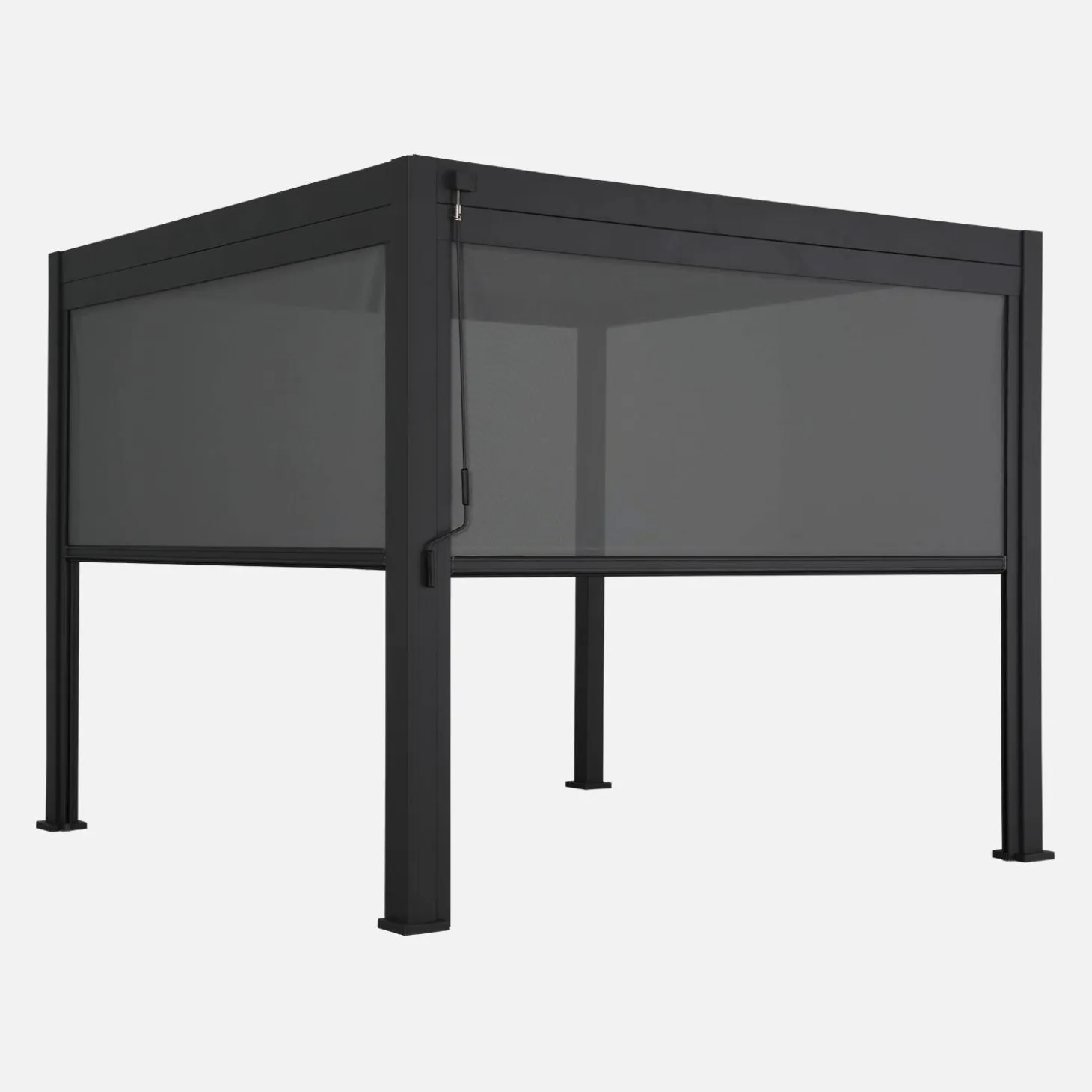 Pergola met lamellendak 3x3m met 2 zonneschermen 3m