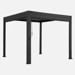 Pergola met lamellendak 3x3m met 2 zonneschermen 3m