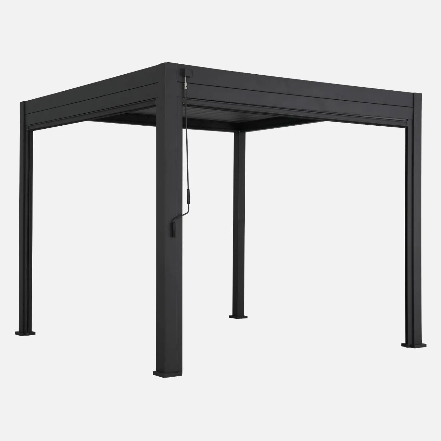 Pergola met lamellendak 3x3m met 2 zonneschermen 3m