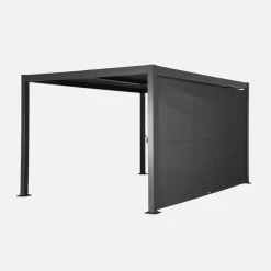 Pergola met lamellendak 4x3m met luifel 4m