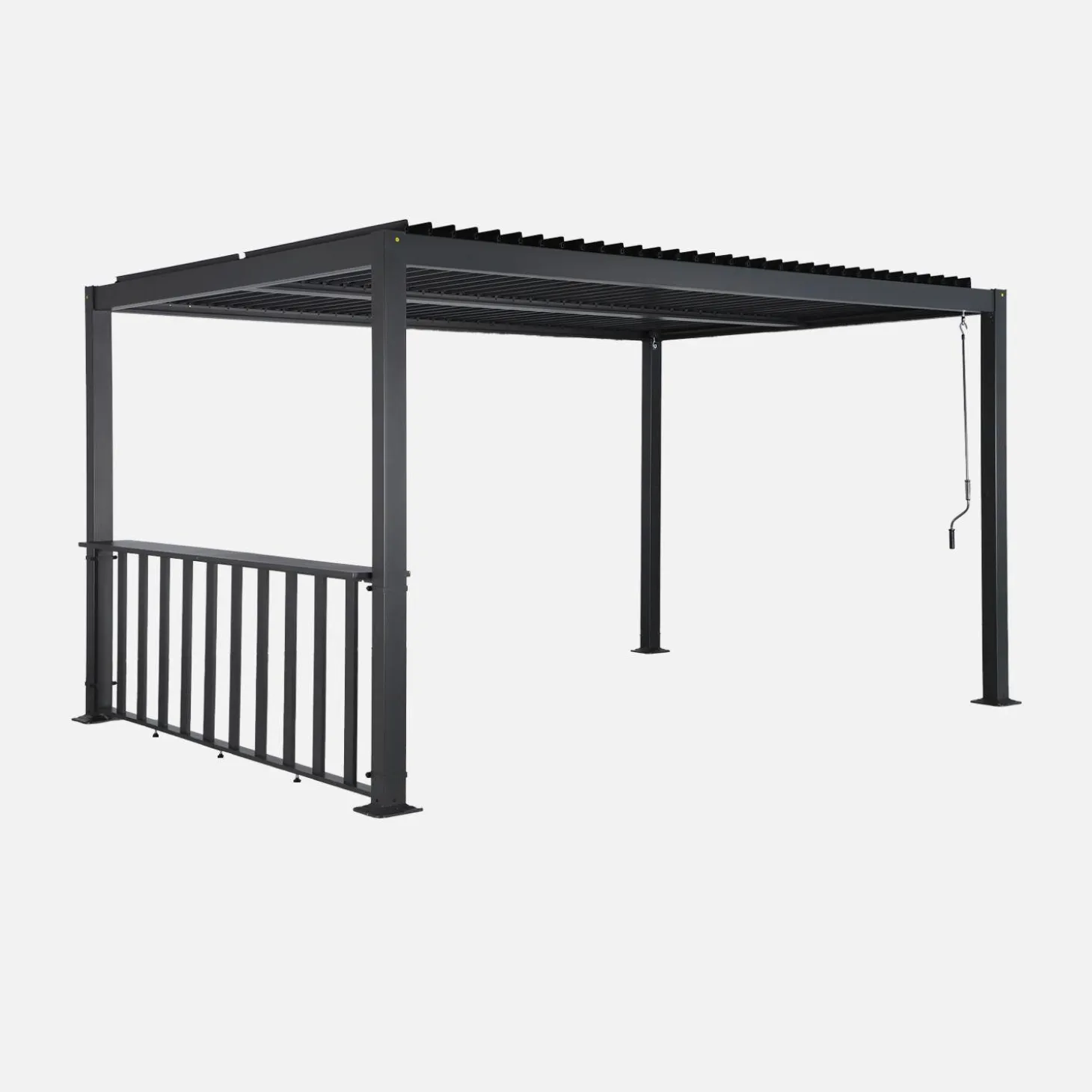 Pergola met lamellendak 4x3m met bar 3m