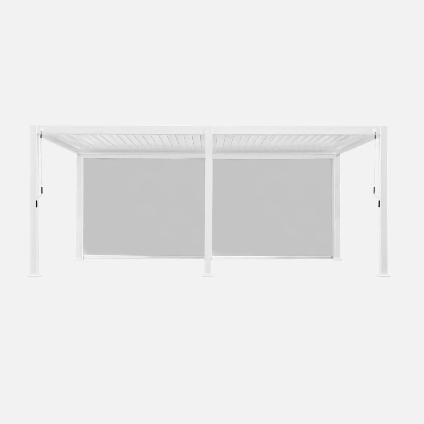 Pergola met lamellendak 6x3m met 2 zonneschermen 3m