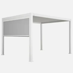 Pergola met lamellendak 4x3m met zonnescherm 3m