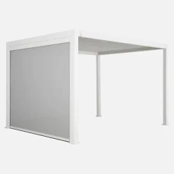 Pergola met lamellendak 4x3m met zonnescherm 3m