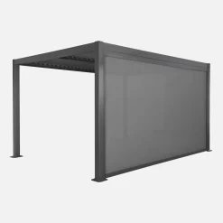 Pergola met lamellendak 4x3m met zonnescherm 4m