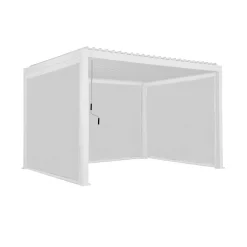 Pergola met lamellendak 4x3m met 2 zonneschermen 3m en 1 zonnescherm 4m