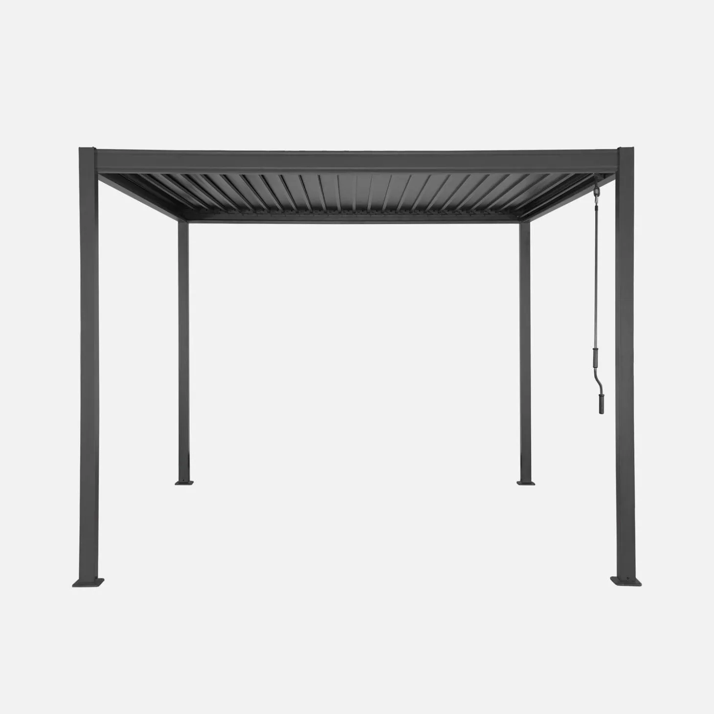 Pergola met lamellendak 3x3m van aluminium en staal met verstelbare lamellen