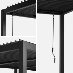 Pergola met lamellendak 6x3m verstelbare lamellen