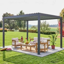 Pergola met lamellendak 4x3m verstelbare lamellen