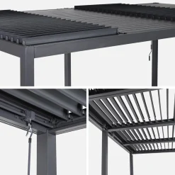 Pergola met lamellendak 6x3m verstelbare lamellen