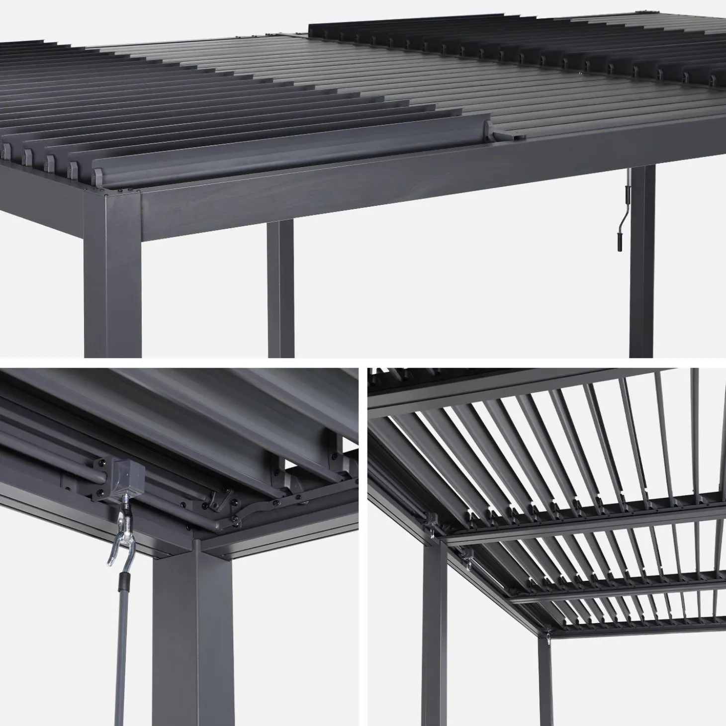 Pergola met lamellendak 6x3m verstelbare lamellen