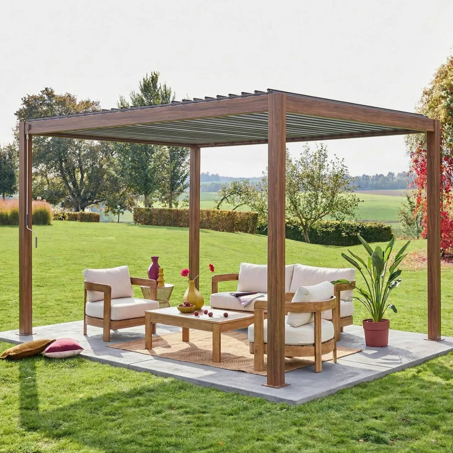 Pergola met lamellendak 4x3m verstelbare lamellen