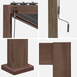 Pergola met lamellendak 4x3m verstelbare lamellen